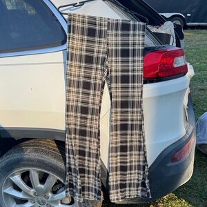 Plaid Women’s Pants - Black,White and Green